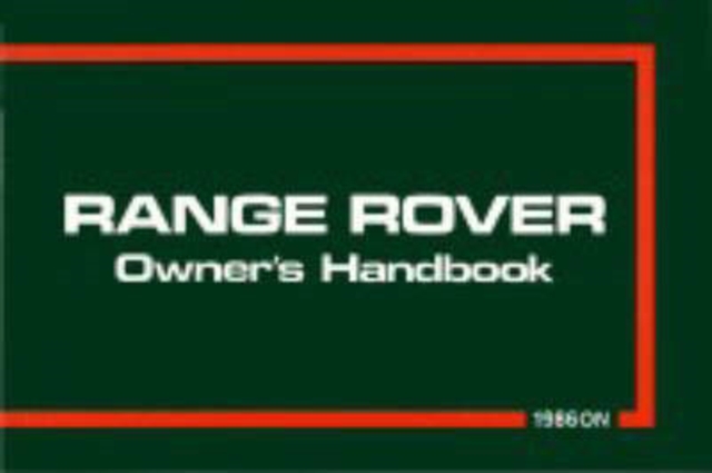 Range Rover 1986/87, Paperback / softback Book
