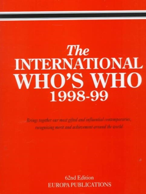 Intl Whos Who 1998-99, Hardback Book