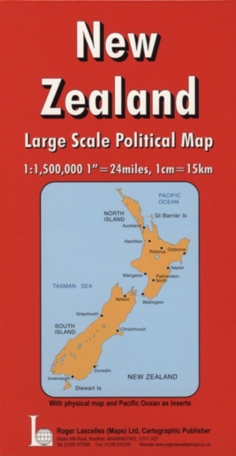 The "Daily Telegraph" New Zealand Political Wall Map, Sheet map, rolled Book