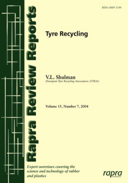 Tyre Recycling : Report 175, Paperback Book