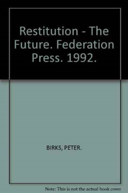 Restitution - The Future, Hardback Book