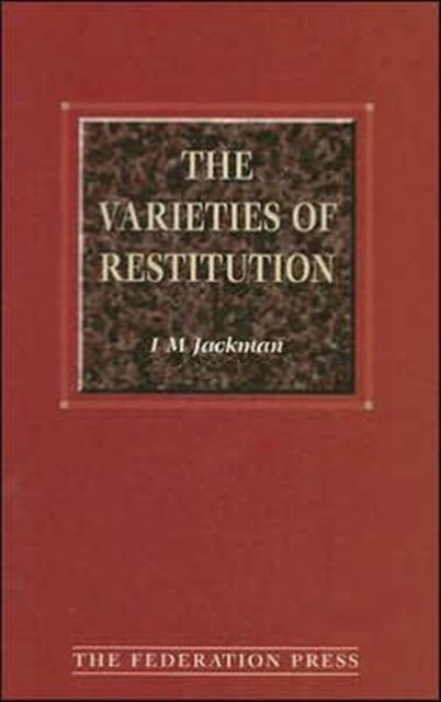 The Varieties of Restitution, Paperback / softback Book