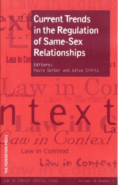 Current Trends in the Regulation of Same-Sex Relationships, Paperback / softback Book