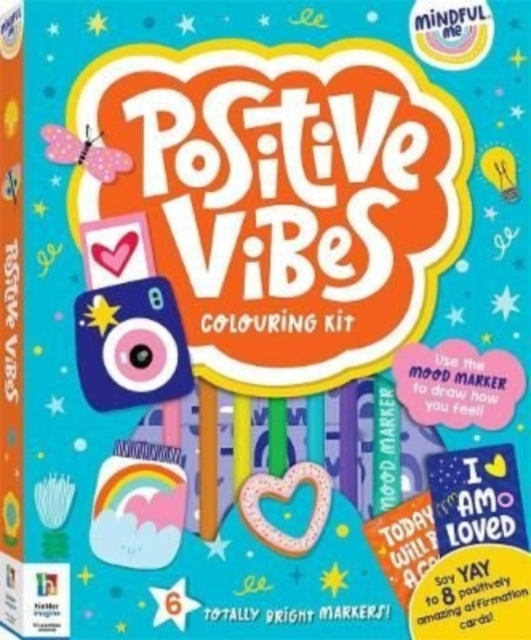 Mindful Me Positive Vibes Colouring Kit, Kit Book