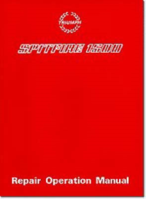 Triumph Spitfire 1500 Wsm Akm4329 : Part No. Akm4329, Paperback / softback Book