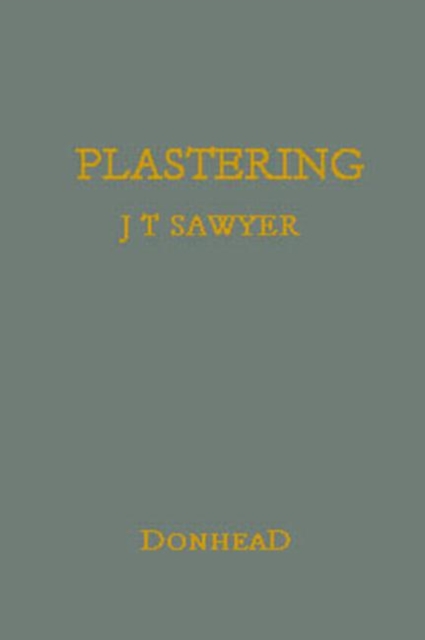 Plastering, Hardback Book