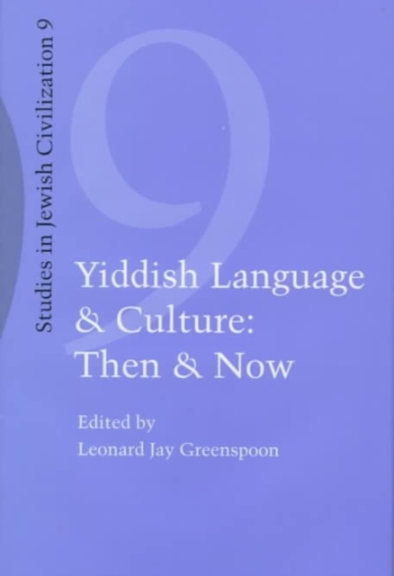 Yiddish Language and Culture : Then and Now., Hardback Book