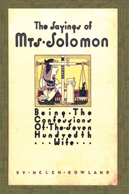 The Sayings of Mrs. Solomon, Paperback / softback Book