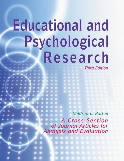 Educational and Psychological Research : A Cross-Section of Journal Articles for Analysis and Evaluation, Paperback / softback Book