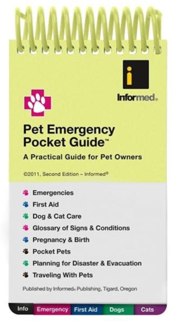 Pet Emergency Pocket Guide, Hardback Book