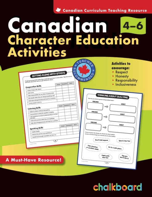 Canadian Character Education Activities Grades 4-6, Paperback / softback Book