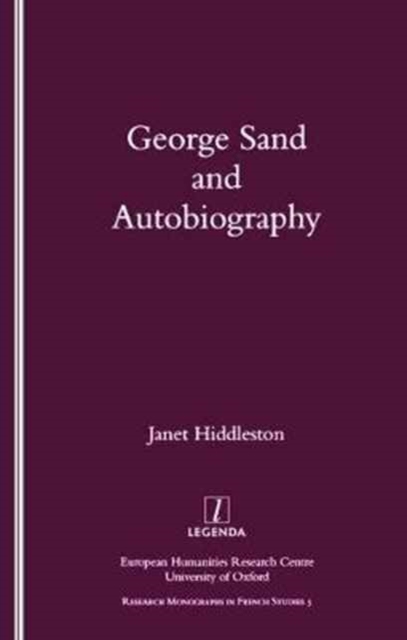 George Sand and Autobiography, Paperback / softback Book