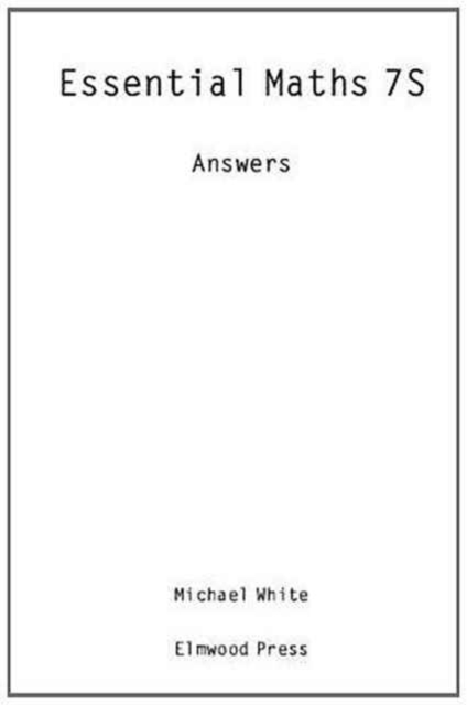 Essential Maths 7s Answers, Paperback / softback Book