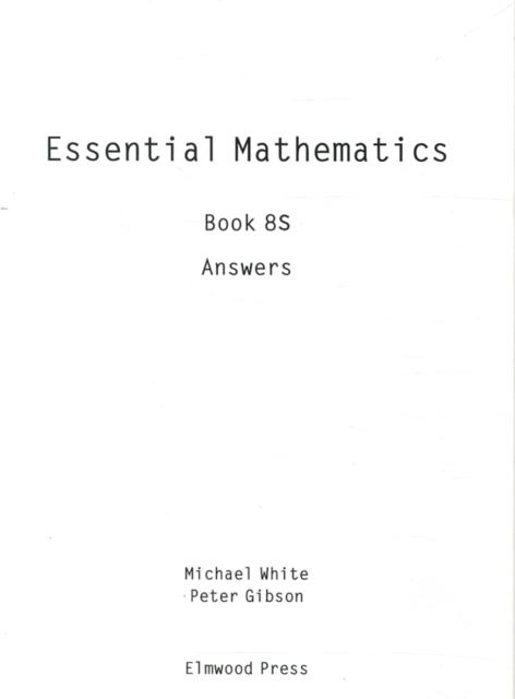 Essential Maths Book 8S Answers, Paperback / softback Book