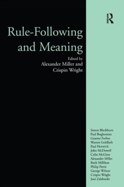 Rule-following and Meaning, Hardback Book