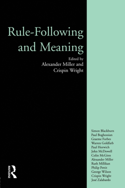 Rule-following and Meaning, Paperback / softback Book