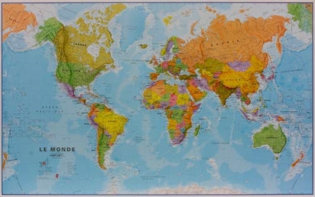 Monde politique laminated, Sheet map, rolled Book