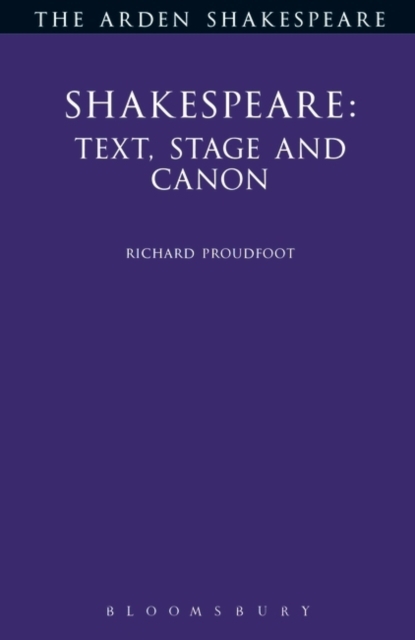 Shakespeare : Text, Stage Canon, Paperback / softback Book