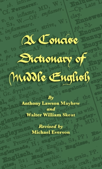 A Concise Dictionary of Middle English, Hardback Book
