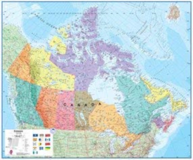 Canada laminated, Sheet map, rolled Book