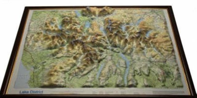 Lake District Raised Relief Map : Unframed, Sheet map Book