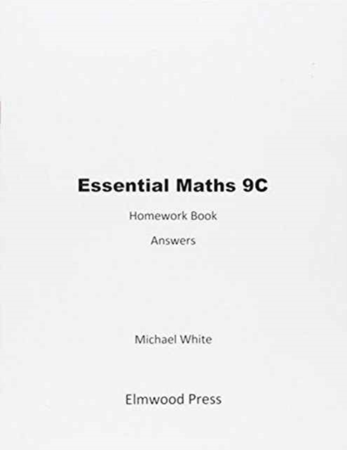 Essential Maths : Homework Book Answers Book 9C, Paperback Book