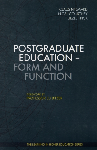 Postgraduate Education - Form and Function, Paperback / softback Book