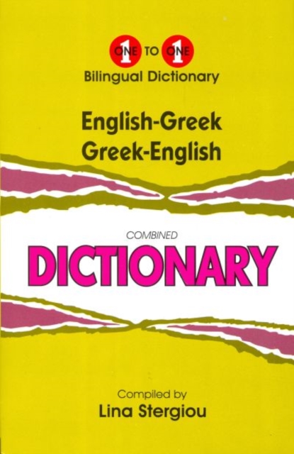 English-Greek & Greek-English One-to-One Dictionary. Script & Roman, Hardback Book