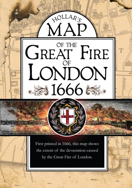 Map of the Great Fire of London, 1666, Sheet map Book