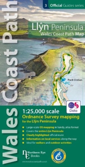 Llyn Peninsula Coast Path Map : 1:25,000 scale Ordnance Survey mapping for the Llyn Peninsula section of the Wales Coast Path, Paperback / softback Book