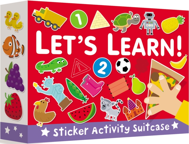 Sticker Activity Suitcase - Let's Learn!, Hardback Book