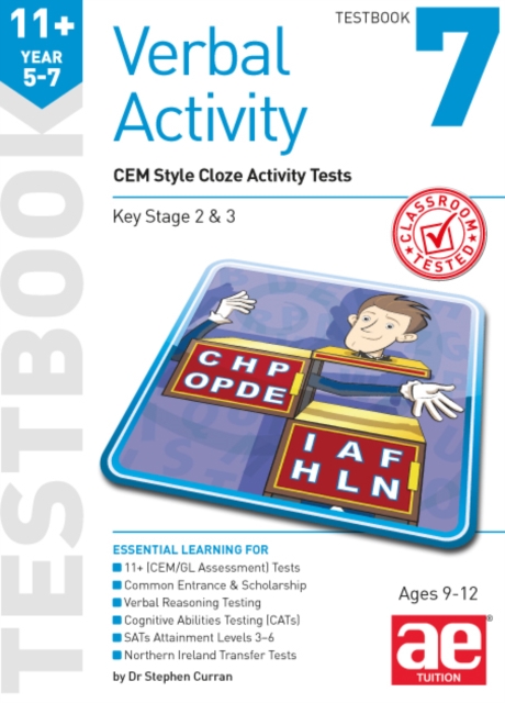 11+ Verbal Activity Year 5-7 Testbook 7: CEM Style Cloze Activity Tests, Paperback Book