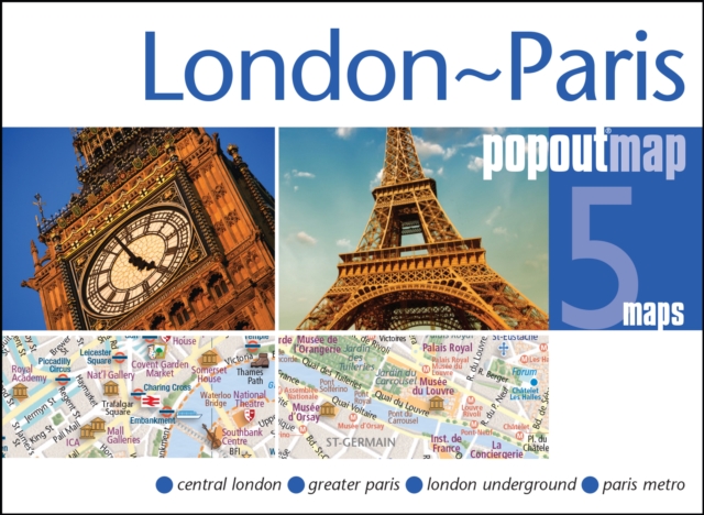 London & Paris PopOut Map, Sheet map, folded Book