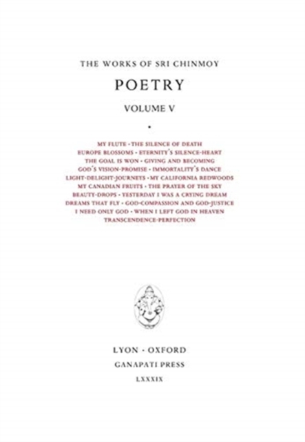 Sri Chinmoy : Poetry V, Hardback Book