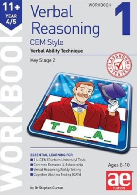 11+ Verbal Reasoning Year 4/5 CEM Style Workbook 1 : Verbal Ability Technique, Paperback / softback Book