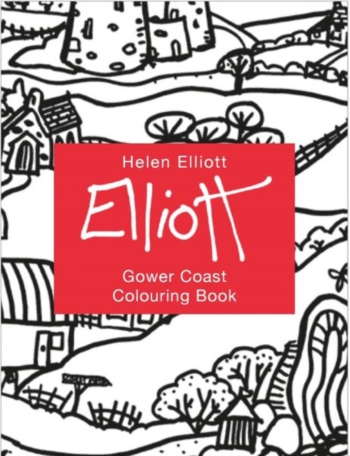 Helen Elliott Concertina Colouring Book: Gower Coast, Hardback Book