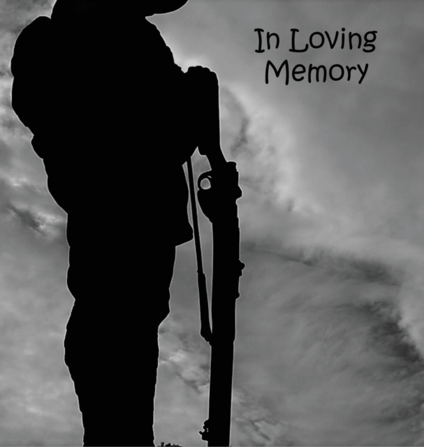 Soldier at War, Fighting, Hero, in Loving Memory Funeral Guest Book, Wake, Loss, Memorial Service, Love, Condolence Book, Funeral Home, Combat, Church, Thoughts, Battle and in Memory Guest Book (Hardb, Hardback Book