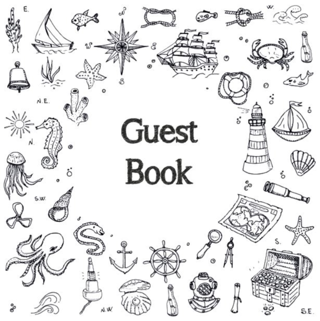 Guest Book, Visitors Book, Guests Comments, Vacation Home Guest Book, Beach House Guest Book, Comments Book, Visitor Book, Nautical Guest Book, Holiday Home, Bed & Breakfast, Retreat Centres, Family H, Hardback Book