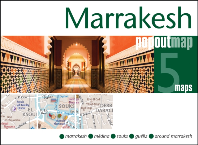 Marrakesh PopOut Map - pocket size pop up city map of Marrakesh, Sheet map, folded Book