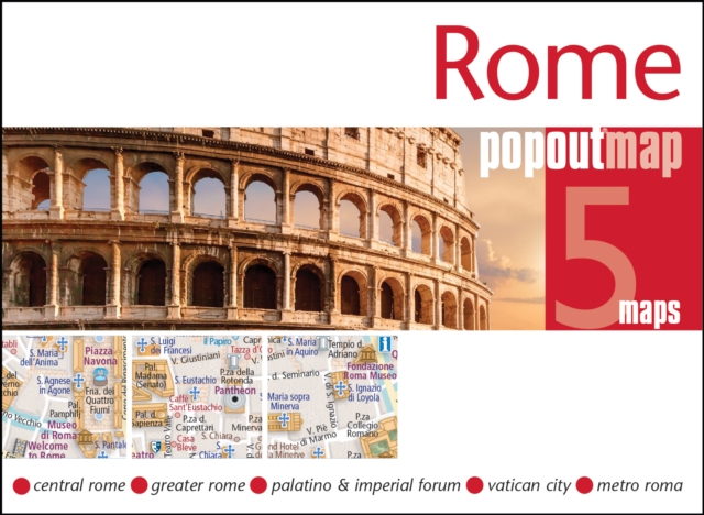 Rome PopOut Map : Pocket size, pop up city map of Rome, Sheet map, folded Book