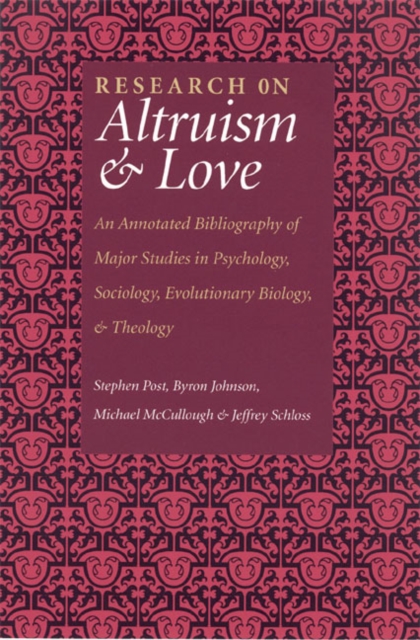 Research On Altruism & Love, Paperback / softback Book