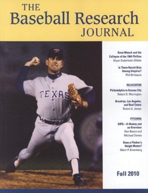 Baseball Research Journal (BRJ), Volume 39 #2, Paperback / softback Book