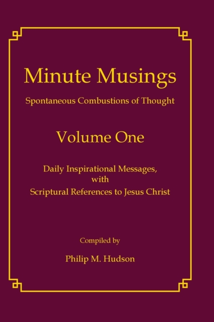 Minute Musings Volume One, Hardback Book