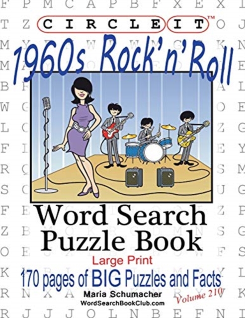 Circle It, 1960's Rock'n'Roll, Word Search, Puzzle Book, Paperback / softback Book