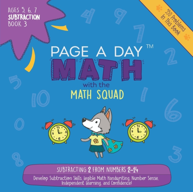 Page A Day Math : Subtraction Book 3: Subtracting 2 from the Numbers 2-14, Paperback Book