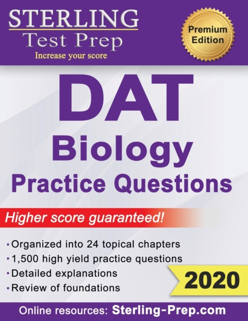 Sterling Test Prep DAT Biology Practice Questions : High Yield DAT Biology Questions, Paperback / softback Book