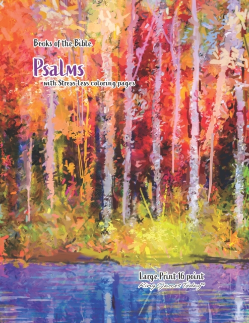 Books of the Bible Psalms : with Stress-less Coloring Pages, Paperback / softback Book
