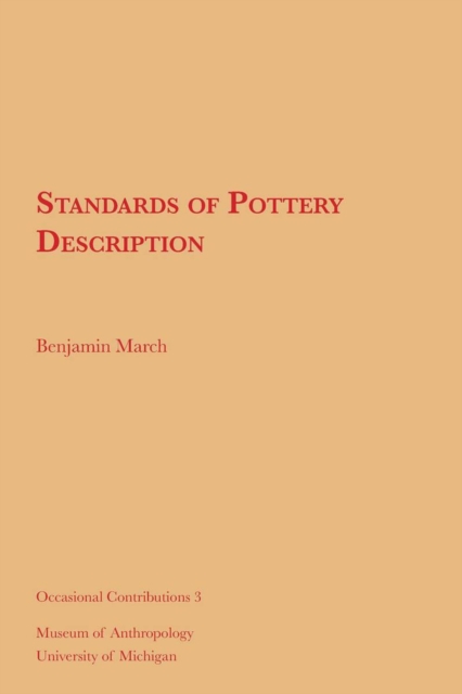 Standards of Pottery Description, Paperback / softback Book