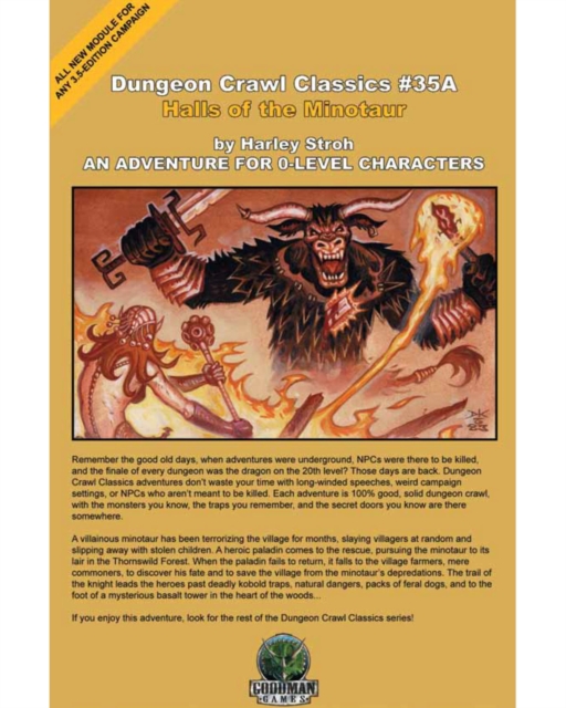 Dungeon Crawl Classics #35A Mini: Halls of the Minotaur, Paperback / softback Book