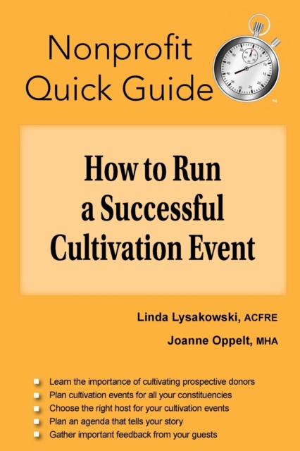 How to Run a Successful Cultivation Event, Paperback / softback Book